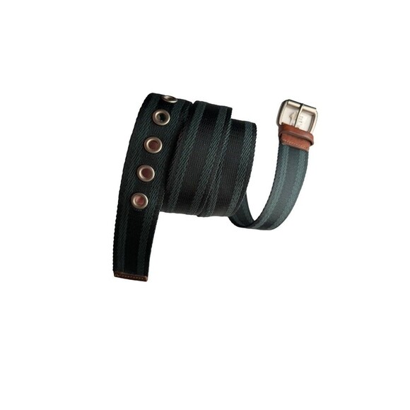 Eddie Bauer Belt Mens 42 Green Fern Nylon Web Grommet Outdoor Made USA New Tags - Picture 3 of 5